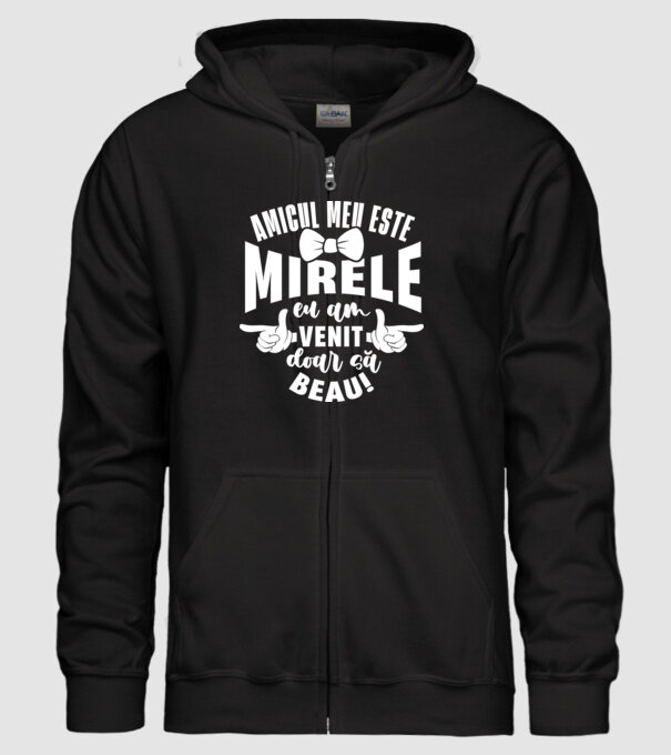 Amicul meu este mirele model negru pe tricou