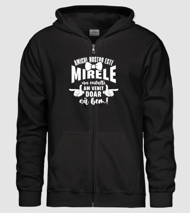 Amicul nostru este mirele model negru pe tricou