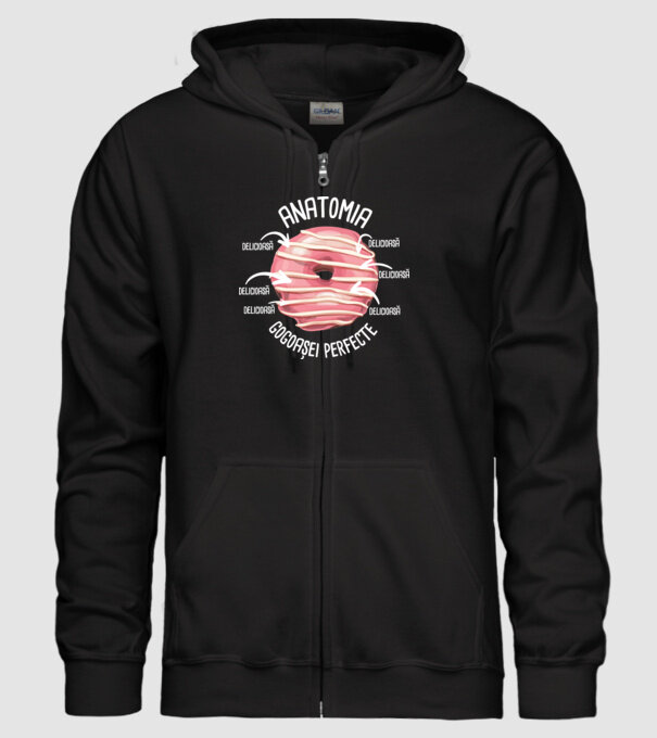 anatomia gogoașei perfecte: delicioasă model negru pe tricou