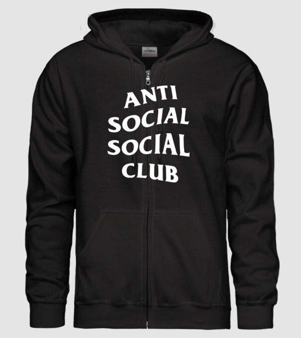 Anti social social club model negru pe tricou
