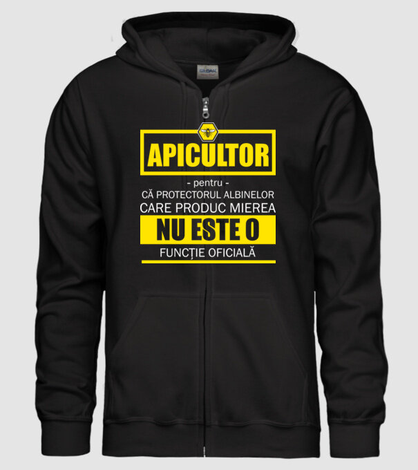 apicultor - pentru că protectorul albinelor care produc mierea nu este o funcție oficială model negru pe tricou