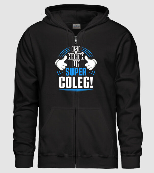 Așa arată un super coleg D4769145 model negru pe tricou