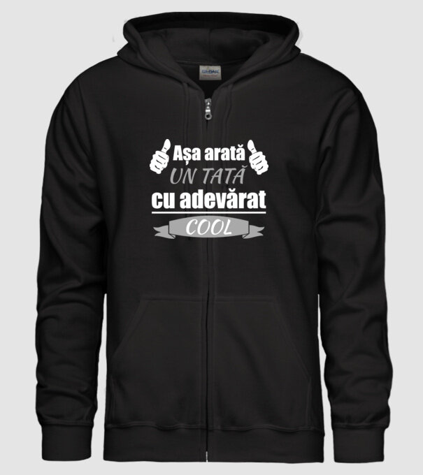 Așa arată un tată cu adevărat cool model negru pe tricou