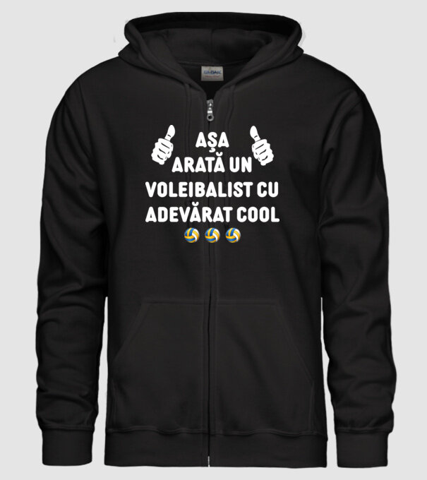 Așa arată un voleibalist cu adevărat cool model negru pe tricou