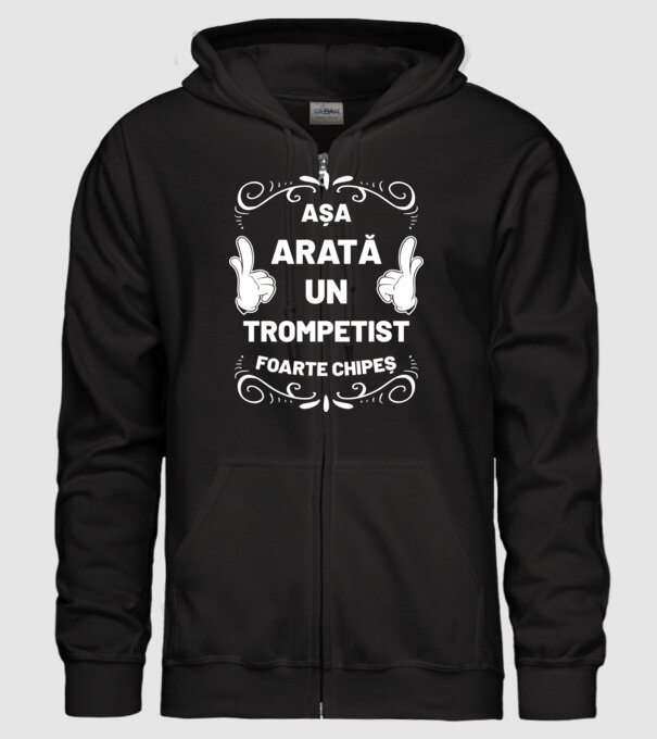 așa arată un trompetist foarte chipeș model negru pe tricou