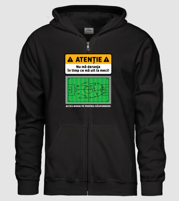 Atenție - Nu mă deranja, în timp ce mă uit la meci model negru pe tricou