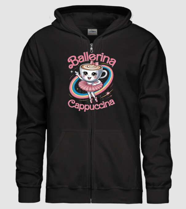Ballerina Cappuccina model negru pe tricou