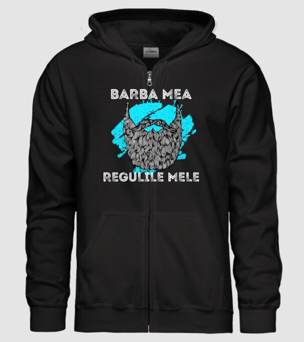 barba mea - regulile mele model negru pe tricou