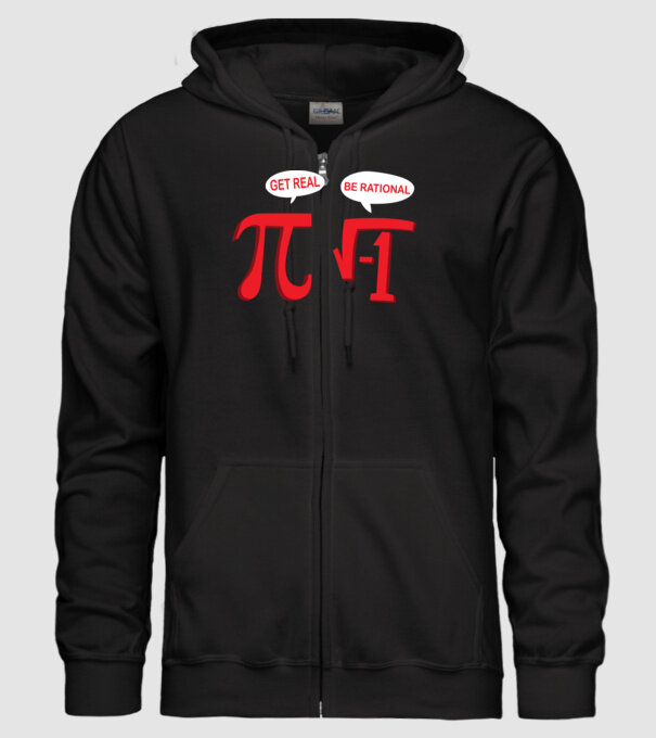 Be rational PI model negru pe tricou