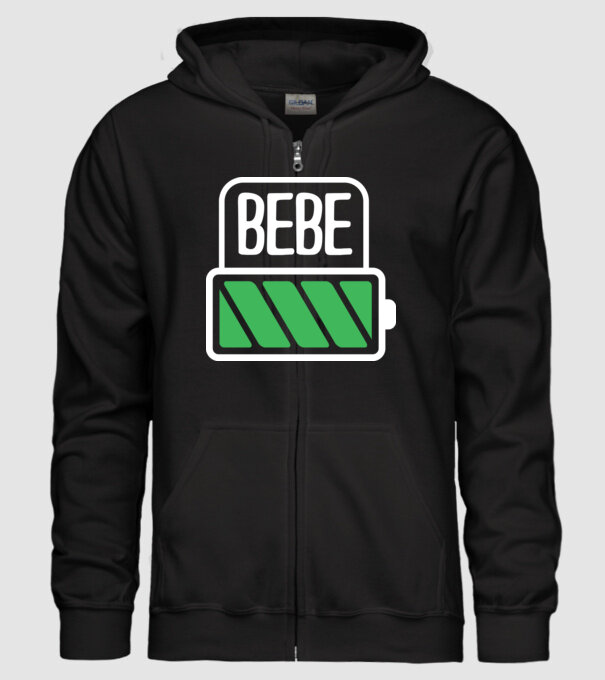 Bebe încărcat model negru pe tricou