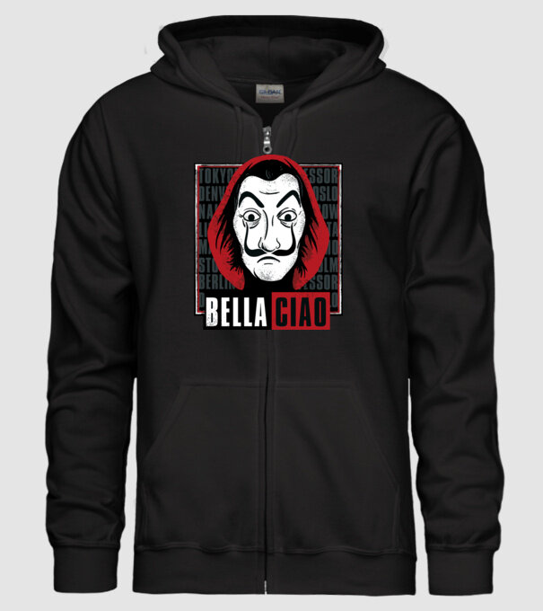 bella ciao dali model negru pe tricou
