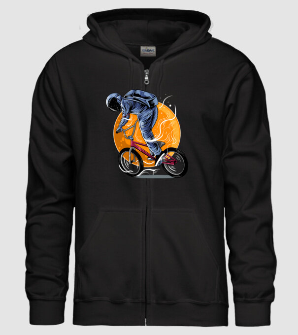 BMX space model negru pe tricou