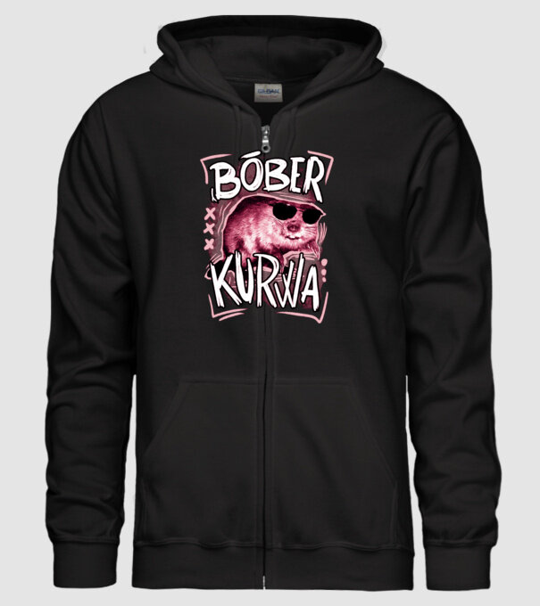 Bóber wtf model negru pe tricou