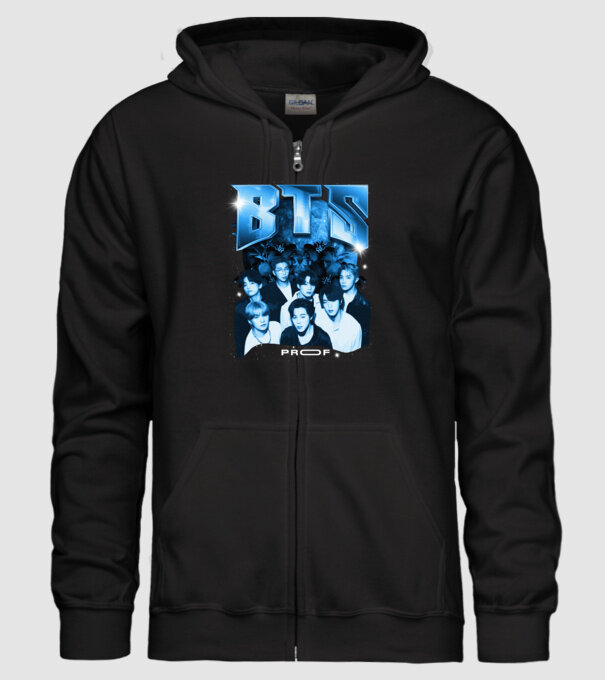 BTS model negru pe tricou