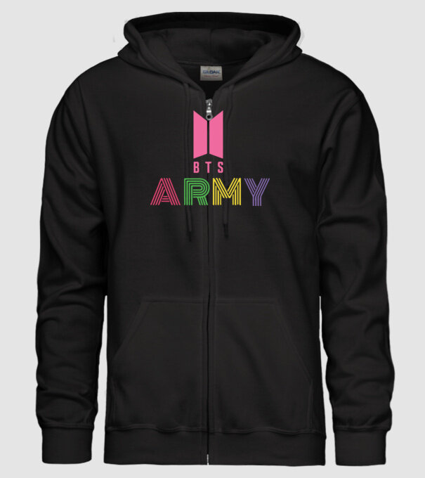 BTS ARMY model negru pe tricou