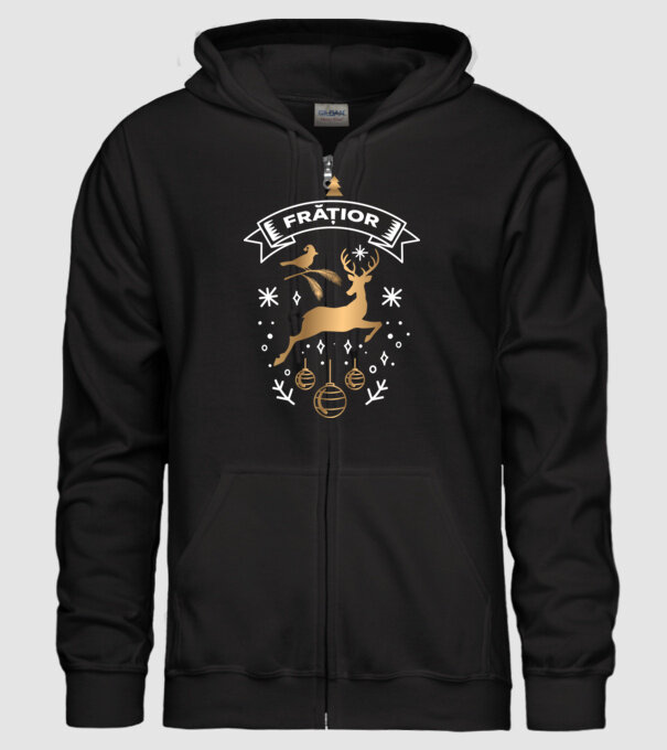 frățior christmas model negru pe tricou