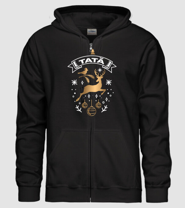 tată christmas model negru pe tricou