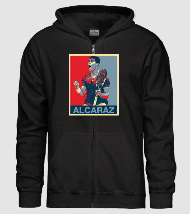 Carlos Alcaraz model negru pe tricou