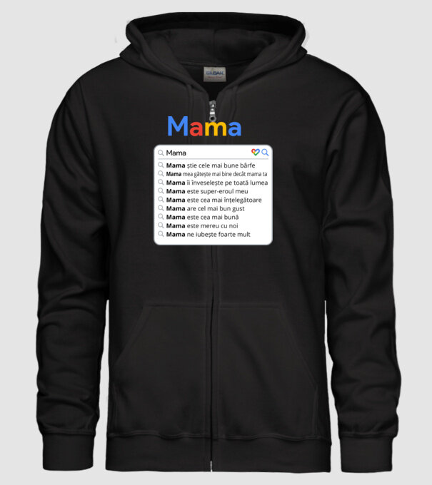 căutare Google Mama model negru pe tricou