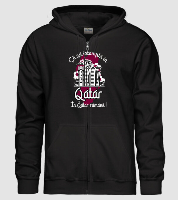 Ce se întâmplă în Katar model negru pe tricou