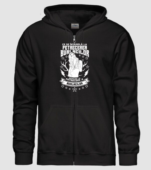 Ce se întâmplă la petrecerea burlacilor, rămâne la petrecere a burlacilor model negru pe tricou