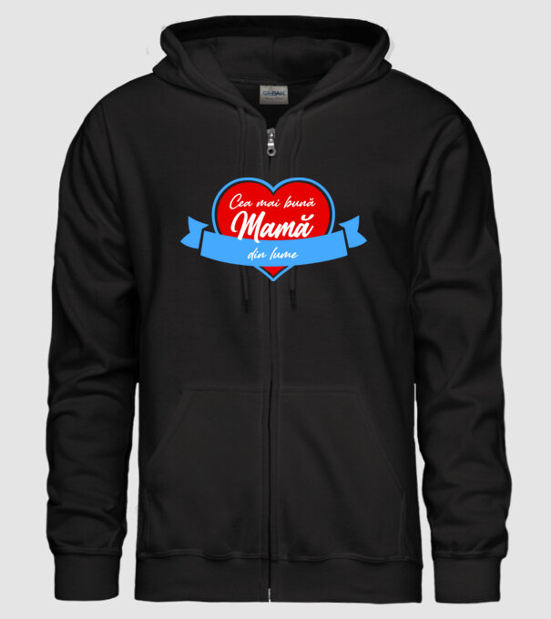 Cea mai bună mamă din lume model negru pe tricou