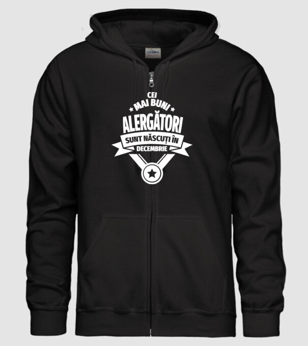 Cei mai buni alergători sunt născuți în Decembrie model negru pe tricou
