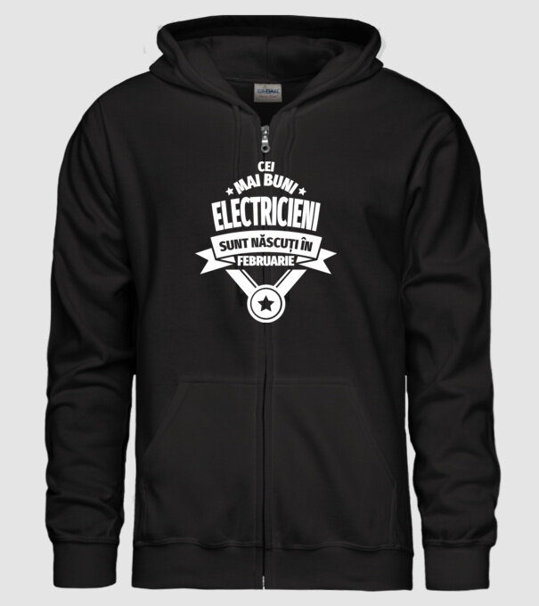 Cei mai buni electricieni sunt născuți în Februarie model negru pe tricou