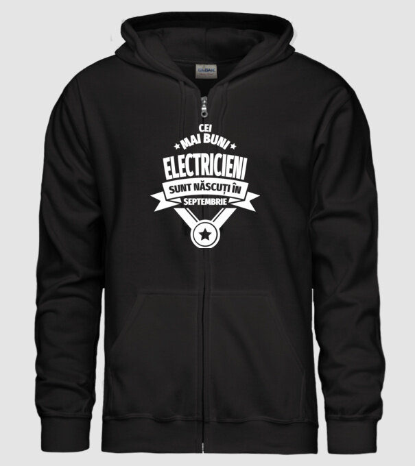 Cei mai buni electricieni sunt născuți în Septembrie model negru pe tricou