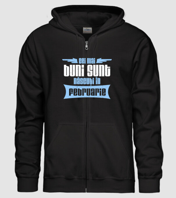 Cei mai buni sunt născuți în februarie model negru pe tricou