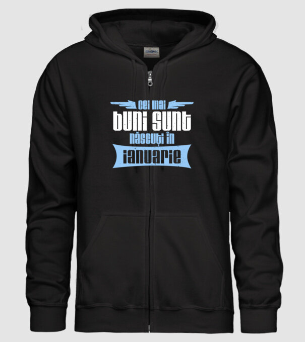 Cei mai buni sunt născuți în ianuarie model negru pe tricou