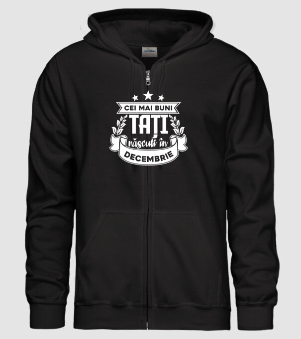Cei mai buni tați sunt născuți în decembrie model negru pe tricou