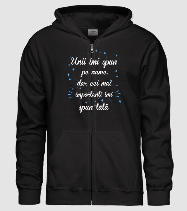 Unii îmi spun pe nume, dar cei mai importanți îmi spun tată model negru pe tricou