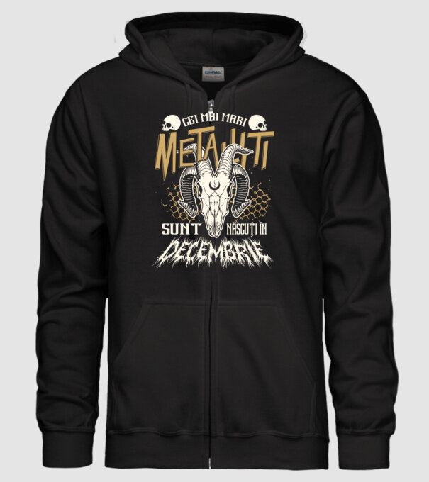 Cei mai mari metaliști sunt născuți în decembrie. model negru pe tricou