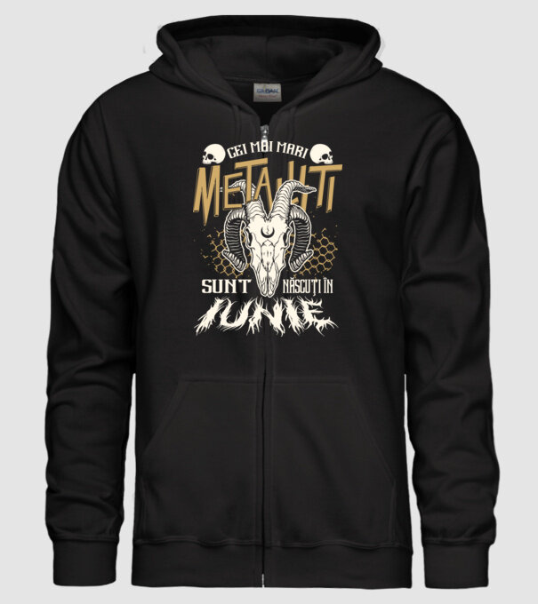 Cei mai mari metaliști sunt născuți în iunie. model negru pe tricou