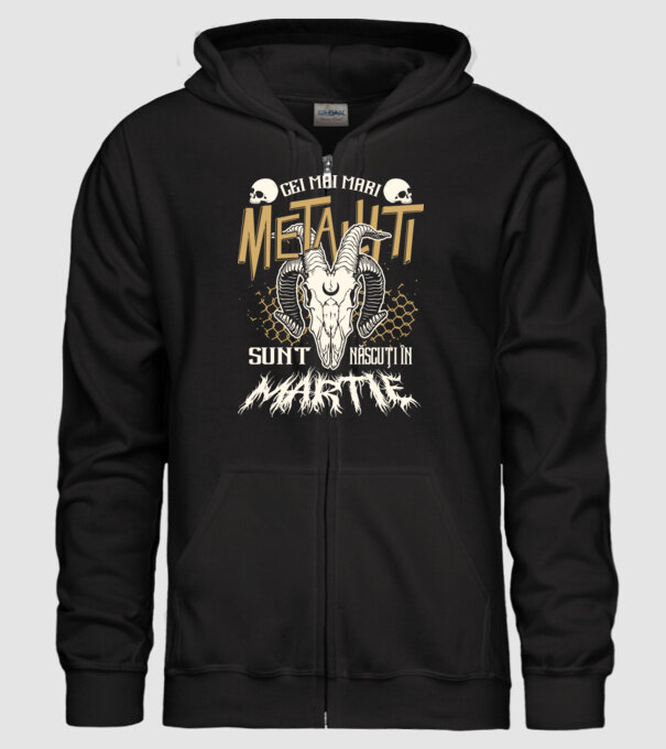 Cei mai mari metaliști sunt născuți în martie. model negru pe tricou