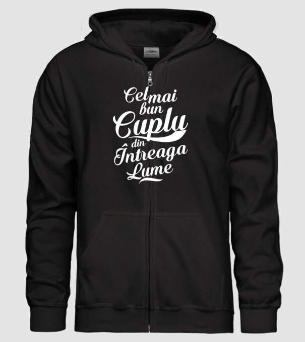 Cel mai bun cuplu din întreaga lume model negru pe tricou
