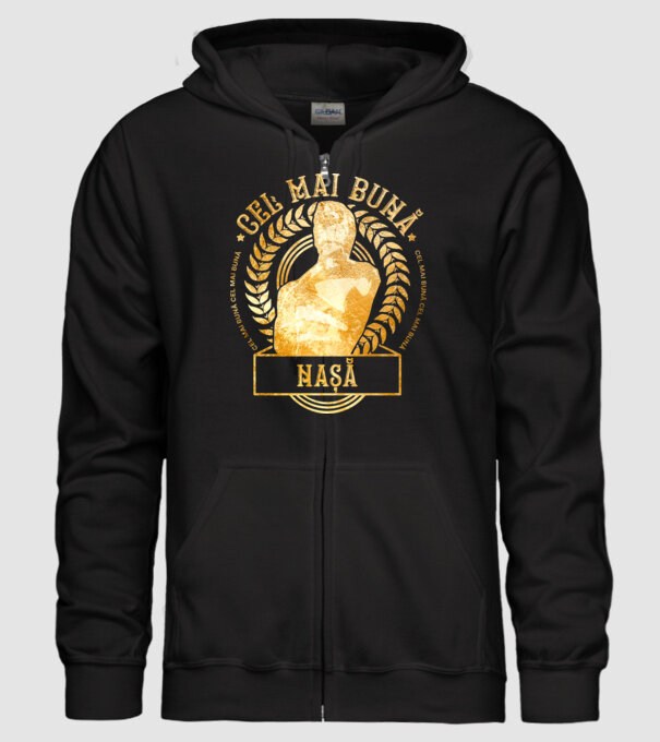 Cea mai bună nașă model negru pe tricou