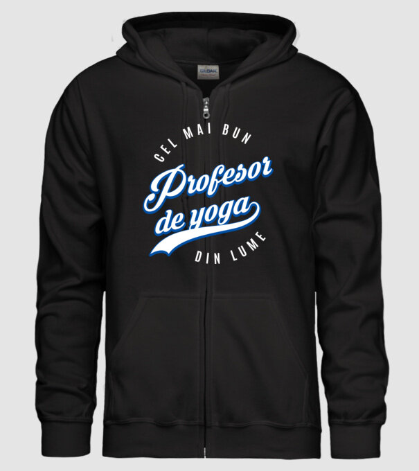 cel mai bun profesor de yoga din lume model negru pe tricou