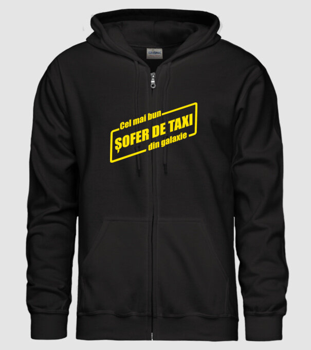 Cel mai bun șofer de taxi din galaxie model negru pe tricou