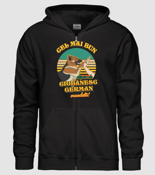 Cel mai bun stăpân de ciobănesc german vreodată! model negru pe tricou