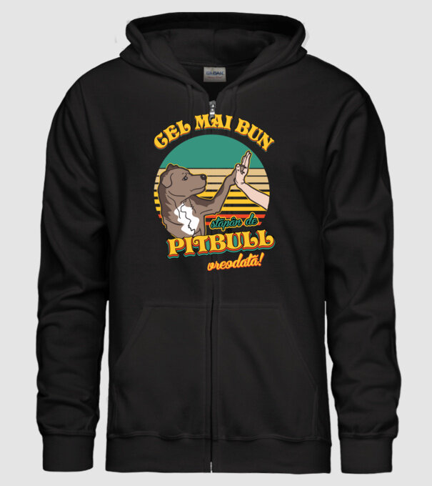 Cel mai bun stăpân de pitbull vreodată! model negru pe tricou