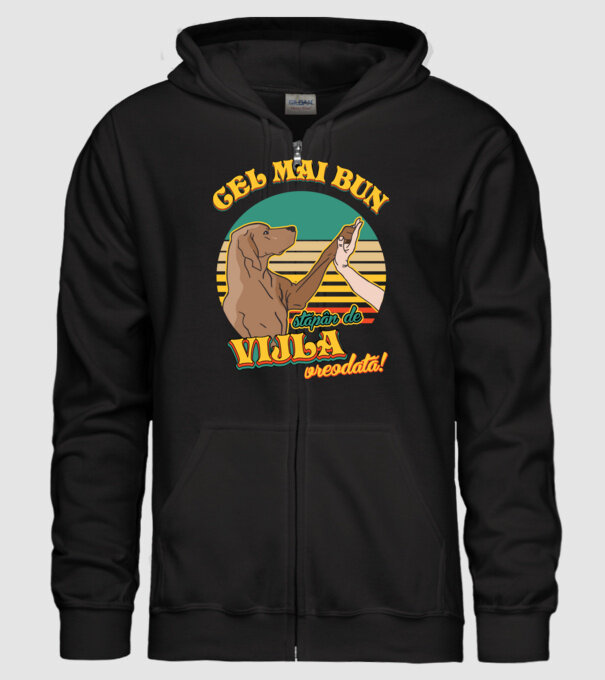 Cel mai bun stăpân de vijla vreodată! model negru pe tricou