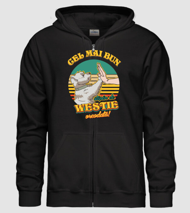 Cel mai bun stăpân de westie vreodată! model negru pe tricou