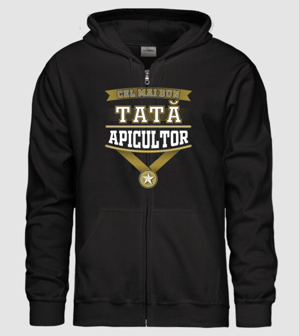 CEL MAI BUN Tată Apicultor model negru pe tricou