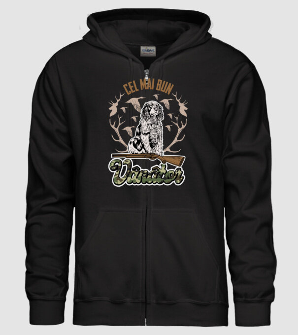 Cel mai bun vânător model negru pe tricou