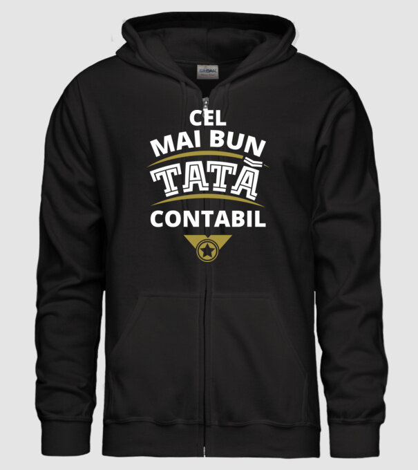 Cel mai bun tată contabil model negru pe tricou