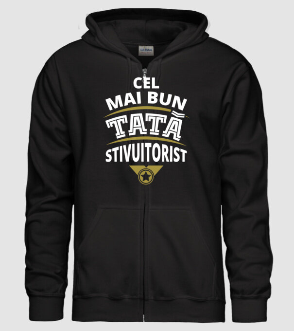 Cel mai bun tată stivuitorist model negru pe tricou