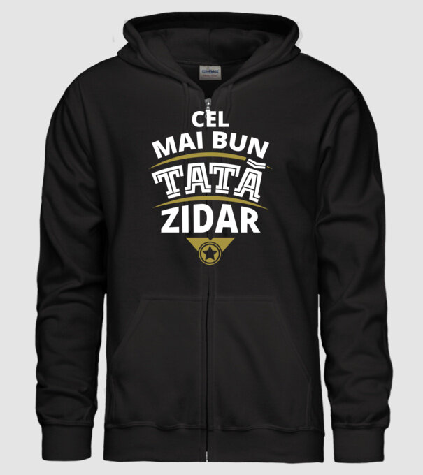 Cel mai bun tată zidar model negru pe tricou