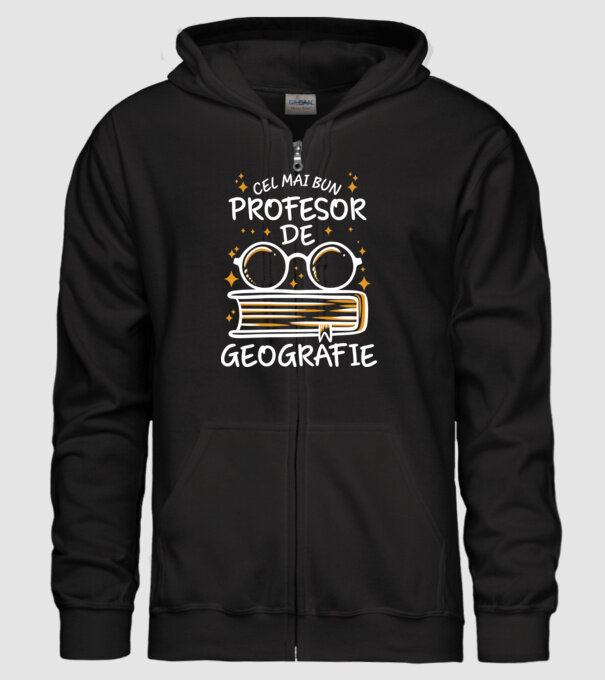 Cel mai profesor geografie model negru pe tricou